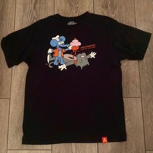 Black “Itchy and Scratchy” Johnny Cupcakes shirt